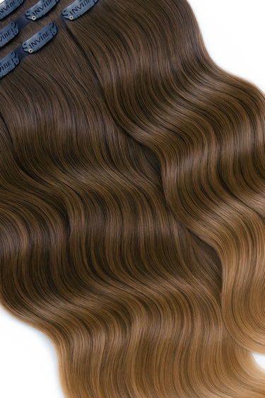 Rubin Extensions Clip-in Extensions – 100 % z Włosów Naturalnych - Rich Czekoladowy - Diamond Line – Rubin Extensions®