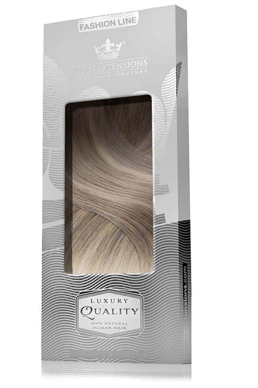 CLIP-IN EXTENSIONS SOMBRÉ BALAYAGE Czekoladowy-Ciemny Brąz & Jasny Blond Fashion Line – Rubin Extensions®