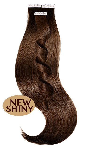 EXCELLENCE LINE TAPE-IN EXTENSIONS Kasztanowy-Ciemny Brąz – Rubin Extensions®