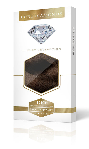 Clip-in Extensions Diamond Line Kasztanowy-Ciemny Brąz – Rubin Extensions®