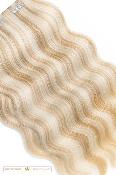 Clip-in Extensions Diamond Line Miodowy Blond & Jasny Blond – Rubin Extensions®