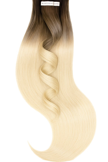 Tape-in Extensions 100% z Włosów Naturalnych - Ombre - BalayageLine, Naturalny-Złoty Brąz & Jasny Blond – Rubin Extensions®