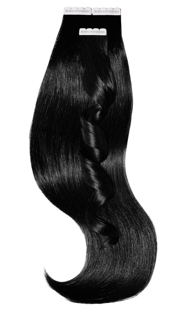 TAPE-IN EXTENSIONS Z WŁOSÓW NATURALNYCH Czarny – Rubin Extensions®