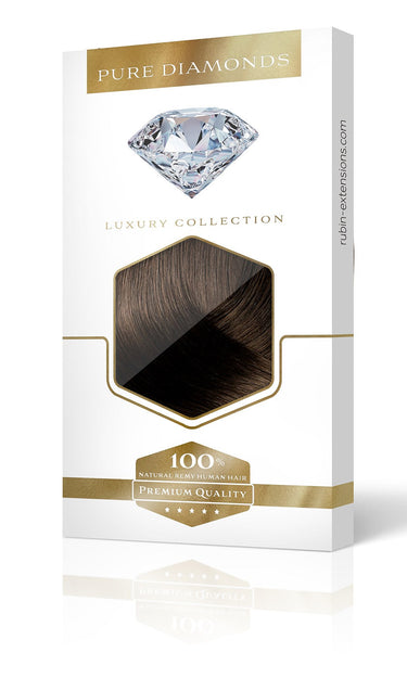 Invisible Clip-in Extensions Diamond Line Czekoladowy-Ciemny Brąz – Rubin Extensions®