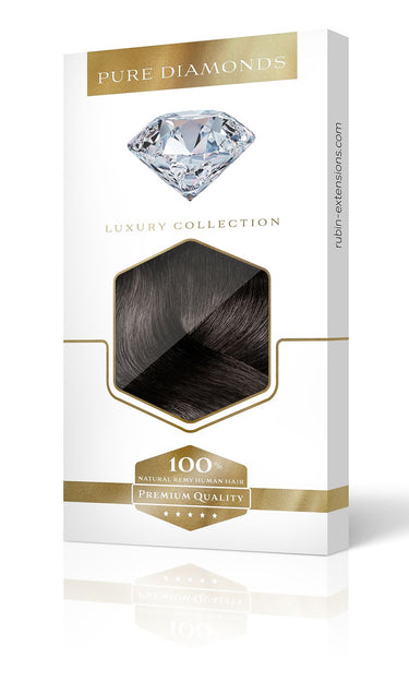 INVISIBLE Clip-in Extensions Diamond Line Czarny-Brąz – Rubin Extensions®