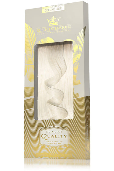 TAPE-IN EXTENSIONS Z WŁOSÓW NATURALNYCH, Krótki Odrost, Jasny -Natural Złoty Brąz & Jasny Blond – Rubin Extensions®