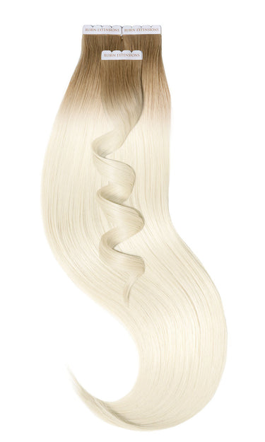 TAPE-IN EXTENSIONS Z WŁOSÓW NATURALNYCH PREMIUM Shadowed Blond – Rubin Extensions®