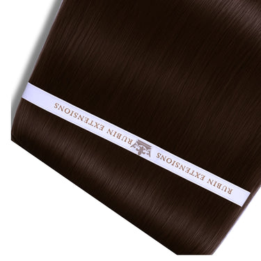 Tresy Włosów - Genius Wefts -Tape-in z Włosów Naturalnych Extensions | Kasztanowy-Ciemny Brąz Premium Line – Rubin Extensions®
