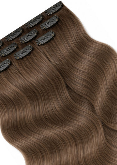 Clip-in Extensions Diamond Line Naturalny-Złoty Brąz – Rubin Extensions®