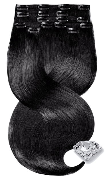 Clip-in Extensions Czarny Luxury Pure Diamond Line – Rubin Extensions®