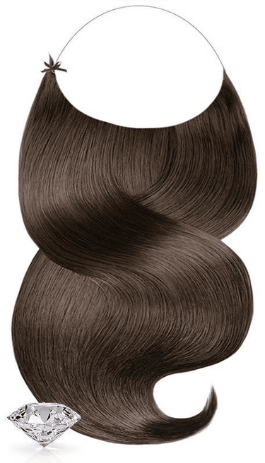 One-Piece / Halo Haarteil Extensions Kasztanowy-Ciemny Brąz – Rubin Extensions®