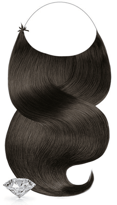 One-Piece / Halo Haarteil Extensions Czarny-Brąz – Rubin Extensions®