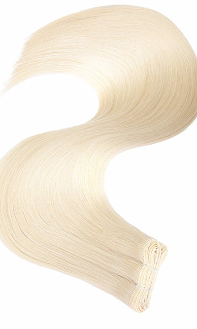 Tresy PRO DELUXE Złoty Blond Flat Weft Przedłużanie włosów