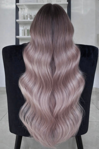 Echthaar Extensions  Premium - Farbe Silber Braun | Rubin Extensions