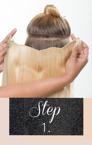 Przedłużanie włosów jednoczęściowe / Halo Złoty Brąz
