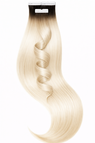 TAPE-IN EXTENSIONS ECHTHAAR, Schwarz-Braun & Platinblond