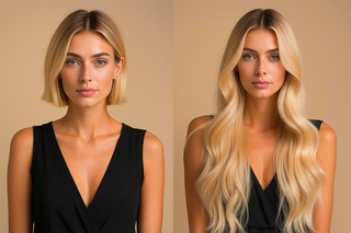 Przedłużanie włosów jednoczęściowe / Halo Miodowy Blond