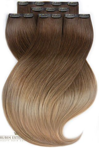 Rubin Extensions Przedłużki Clip-in – 100% naturalne włosy – Brudny blond – Diamond Line