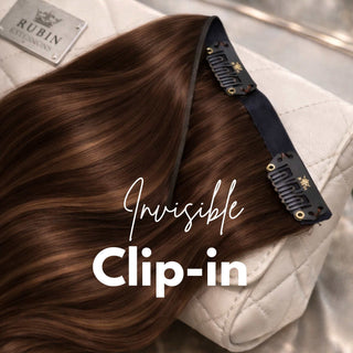 Clip-In Echthaar Extensions Hellbraun-Karamell | Rubin Extensions - Deluxe Line