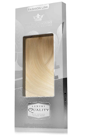 CLIP-IN EXTENSIONS SOMBRÉ BALAYAGE Naturalny-Złoty Brąz & Jasny Blond Fashion Line – Rubin Extensions®
