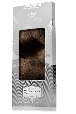 CLIP-IN Włosy 100% Naturalne Dziewicze Czekoladowy Brąz Fashion Line