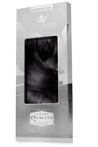 CLIP-IN Włosy 100% Naturalne Dziewicze Głęboka Czerń Fashion Line