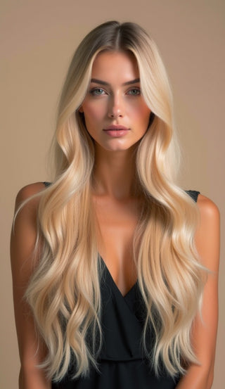 Premium Tape-in Honigblond Extensions