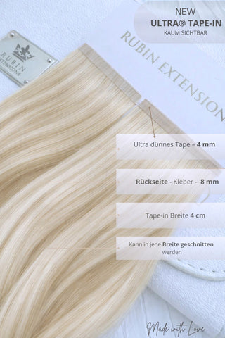Metoda kanapkowa Włosy Tape-in Extensions Odrosty, Czekoladowy-Brąz & Srebrny-Blond