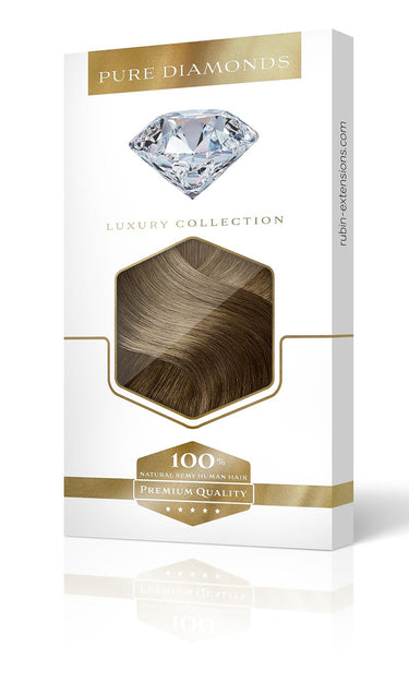 Clip-in Extensions Diamond Line Naturalny-Złoty Brąz – Rubin Extensions®