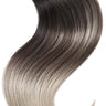 PONYTAIL LUXURY EXTENSIONS Sombre Czarny & Srebrny Blond – Rubin Extensions®