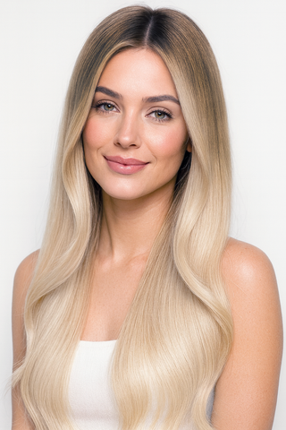 Rubin Extensions Clip-in - 100% włosów ludzkich - Cieniowany blond – Diamond Line