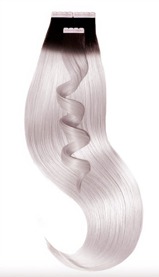 Extensions adhésives WŁOSY LUDZKIE, Głęboka Czerń & Srebrny Blond