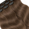 Clip-in Extensions Diamond Line Naturalny-Złoty Brąz – Rubin Extensions®