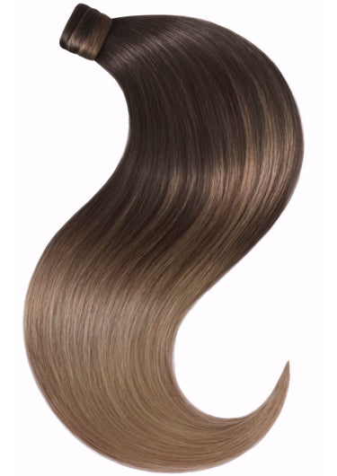 Zdjęcie produktu — PONYTAIL LUXURY EXTENSIONS Sombre-Balayages Czarny & Jasny Brąz-Karmel