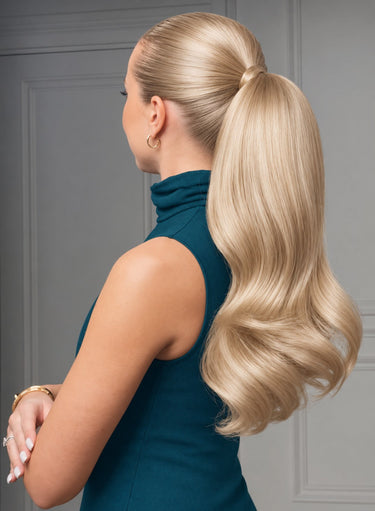 Zdjęcie na modelce — PONYTAIL LUXURY EXTENSIONS Złoty Blond