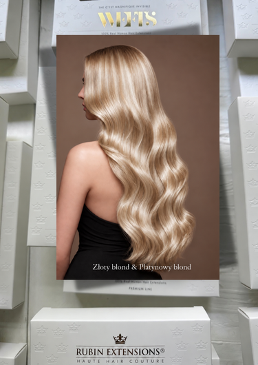 Włosy clip-in — złoty blond i platynowy blond
