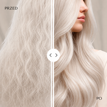 Włosy przed i po pielęgnacji Rubin Extensions