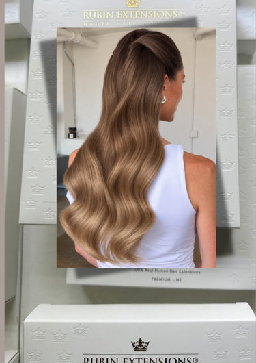 Rubin Extensions — Rubin Extensions Clip-in Extensions – 100 % z Włosów Naturalnych - Ciemny Blond – Diamond Line