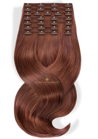 Rubin Extensions — Clip-In z Włosów Naturalnych LUXURY JAKOŚĆ Extensions  Mahoniowy-Brąz Deluxe Line
