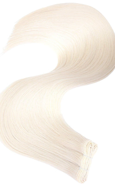 Tresy PRO DELUXE Jasny Blond Flat Weft Przedłużanie włosów