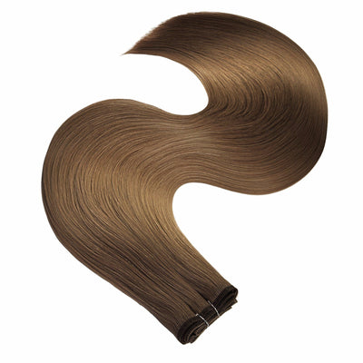 Tresy Premium Złoty Brąz - Flat Weft Przedłużanie włosów