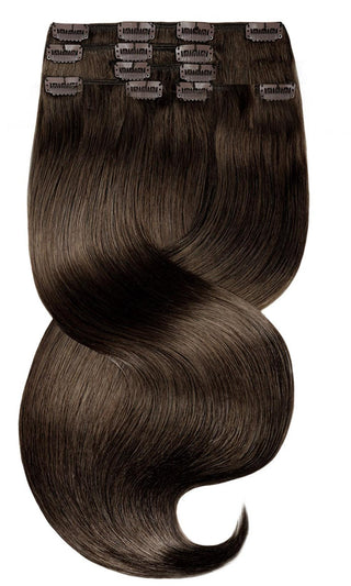 CLIP-IN Włosy 100% Naturalne Dziewicze Czekoladowy Brąz Fashion Line