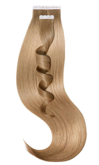 Tape-in Extensions Luxus Haar Hellbraun-Karamell
