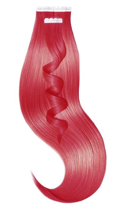 PRO DELUXE LINE Rubinowa Czerwień taśmy Przedłużanie włosów