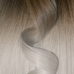 Short Ombre Schoko-Dunkelbraun & Silberblond